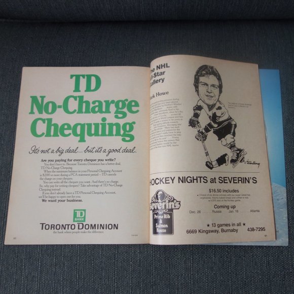 Vintage Canucks Whalers Tuesday December 11 1979 Program Program - Picture 12 of 16